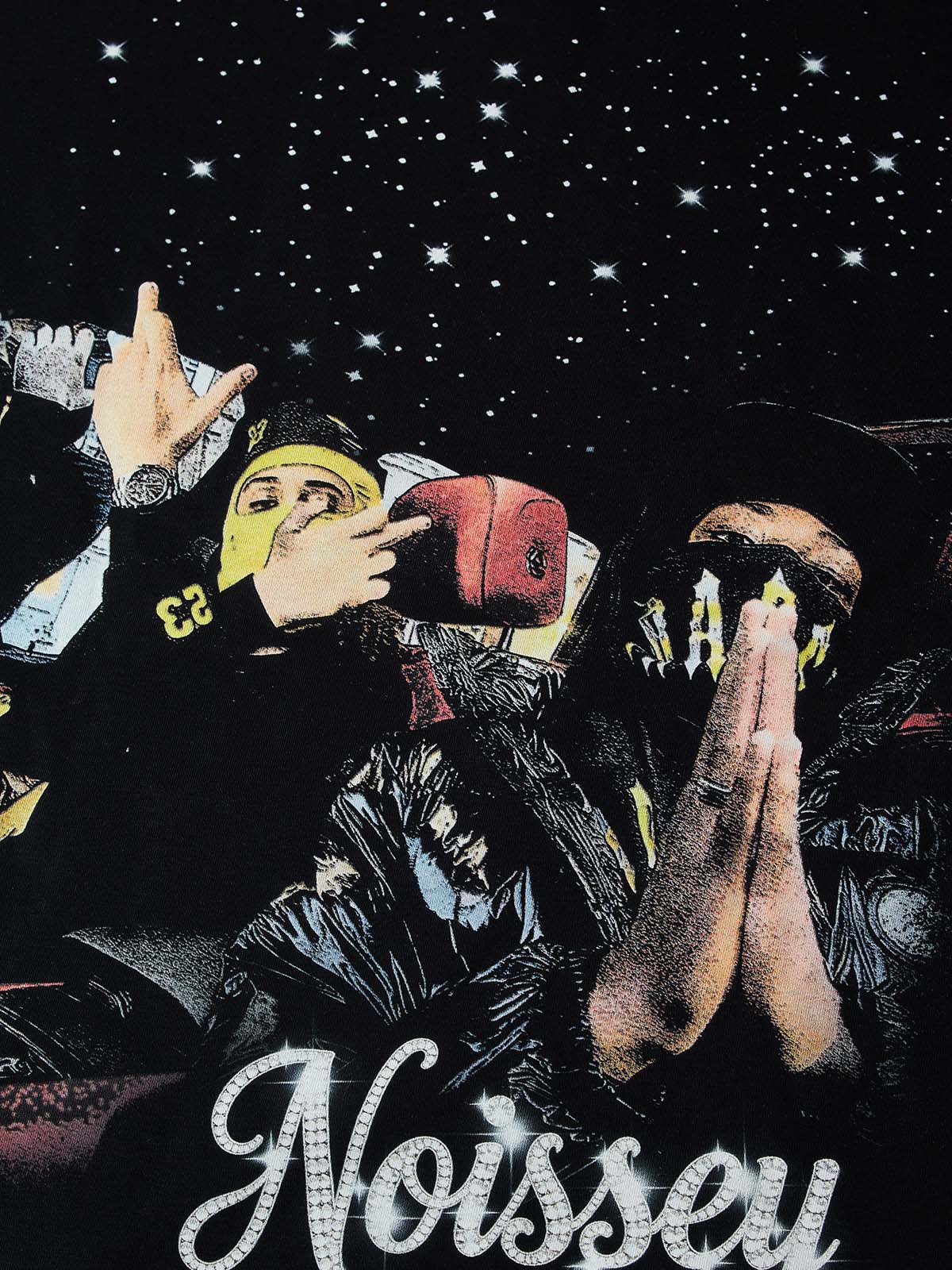 NOISSEY "Luxury Brotherhood" Rolls-Royce Starlight & Money Portrait Graphic Heavyweight T-Shirt - Image 2