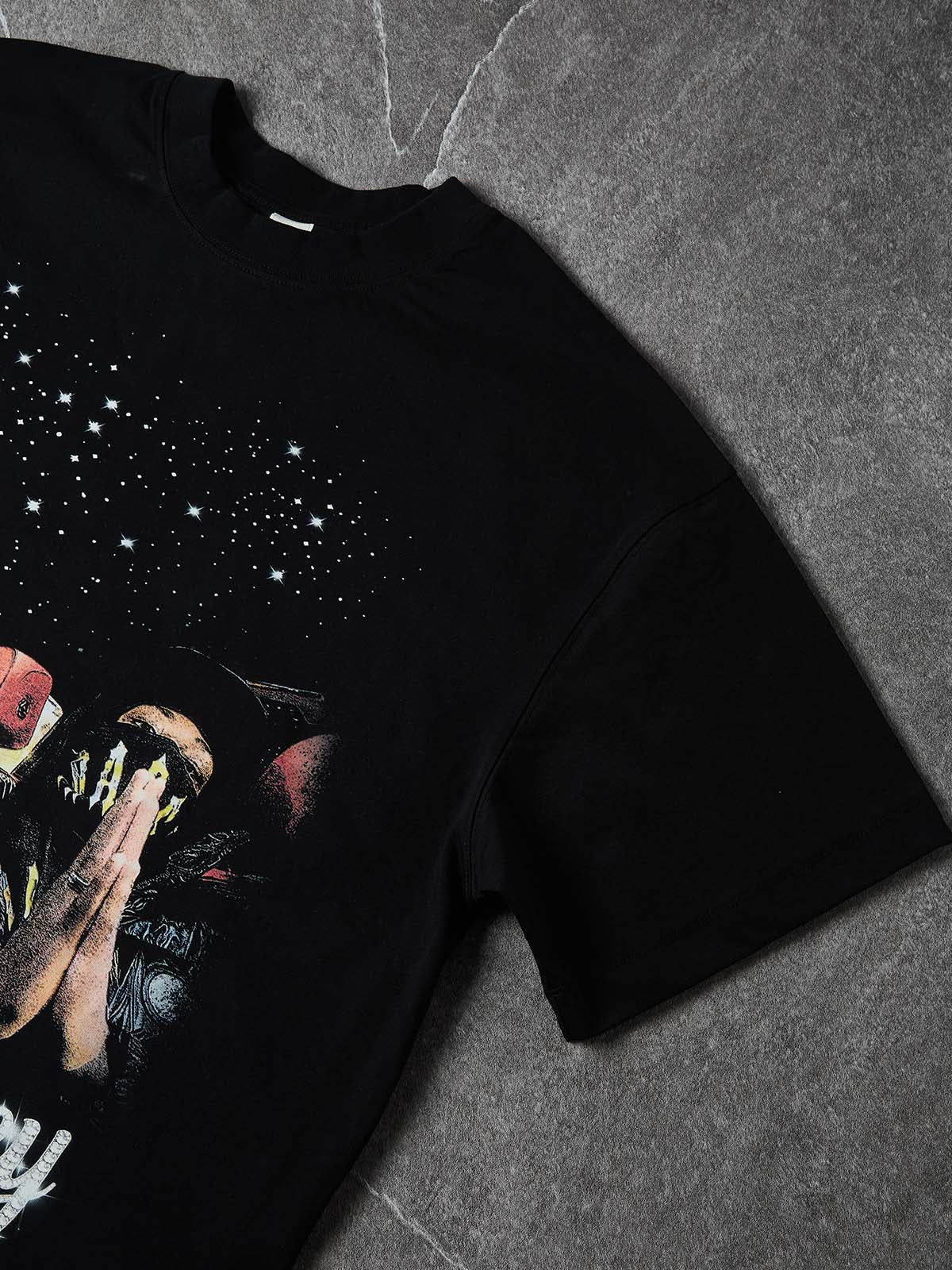NOISSEY "Luxury Brotherhood" Rolls-Royce Starlight & Money Portrait Graphic Heavyweight T-Shirt - Image 5