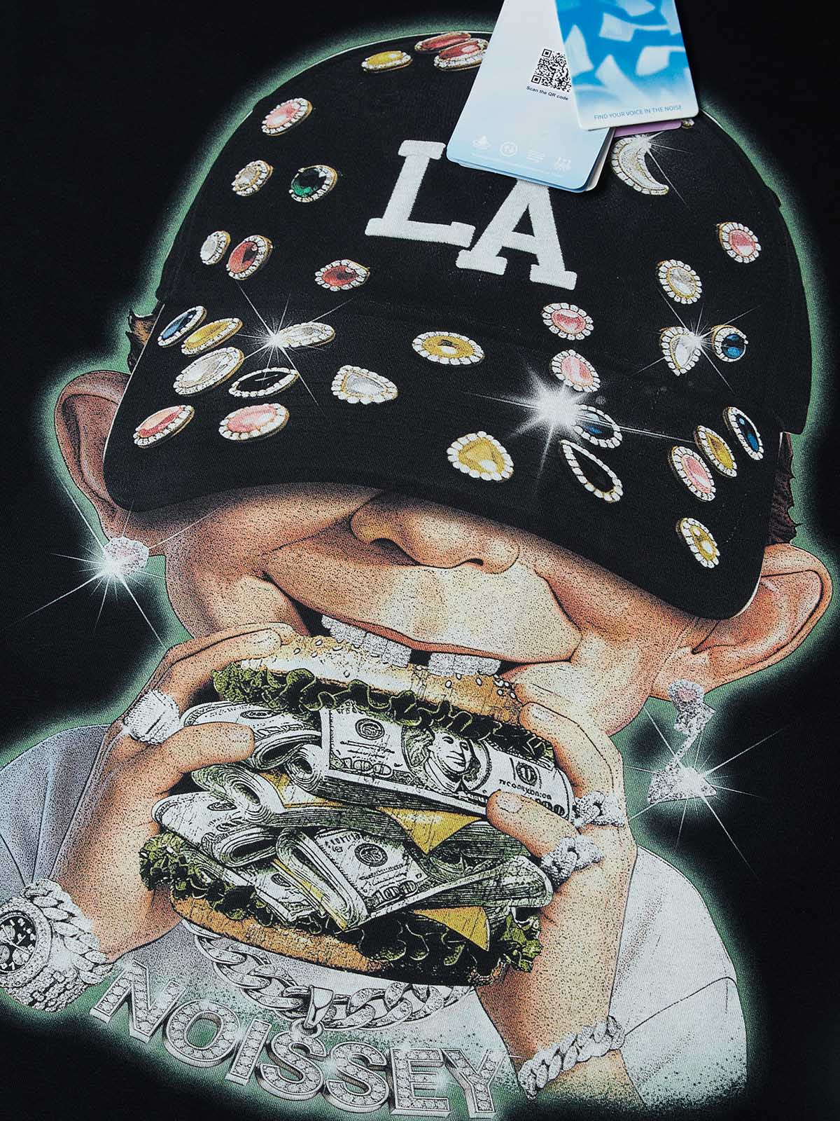 NOISSEY "MONEY BURGER" GLITTER BOY ART TEE - Image 3