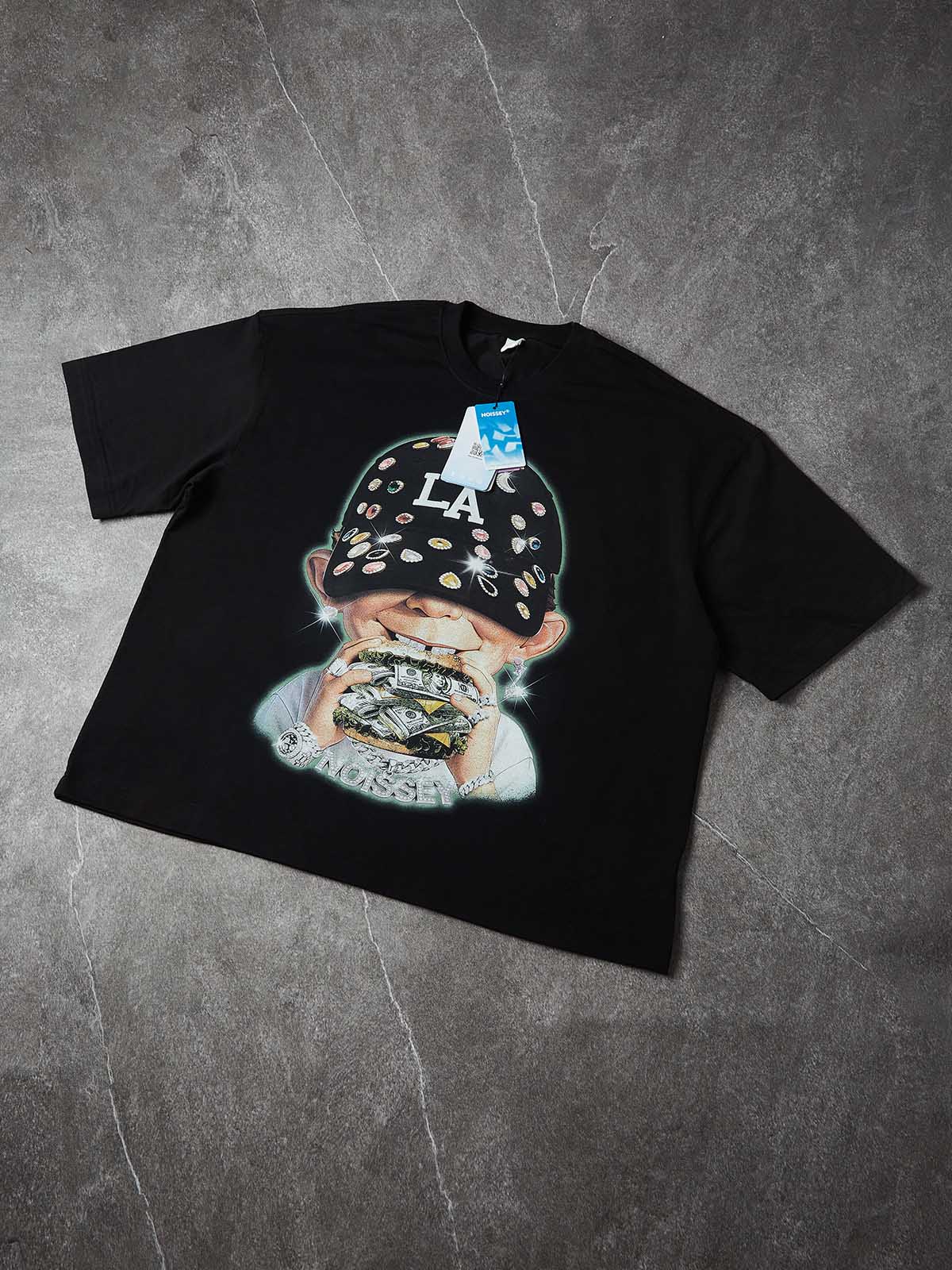 NOISSEY "MONEY BURGER" GLITTER BOY ART TEE - Image 6