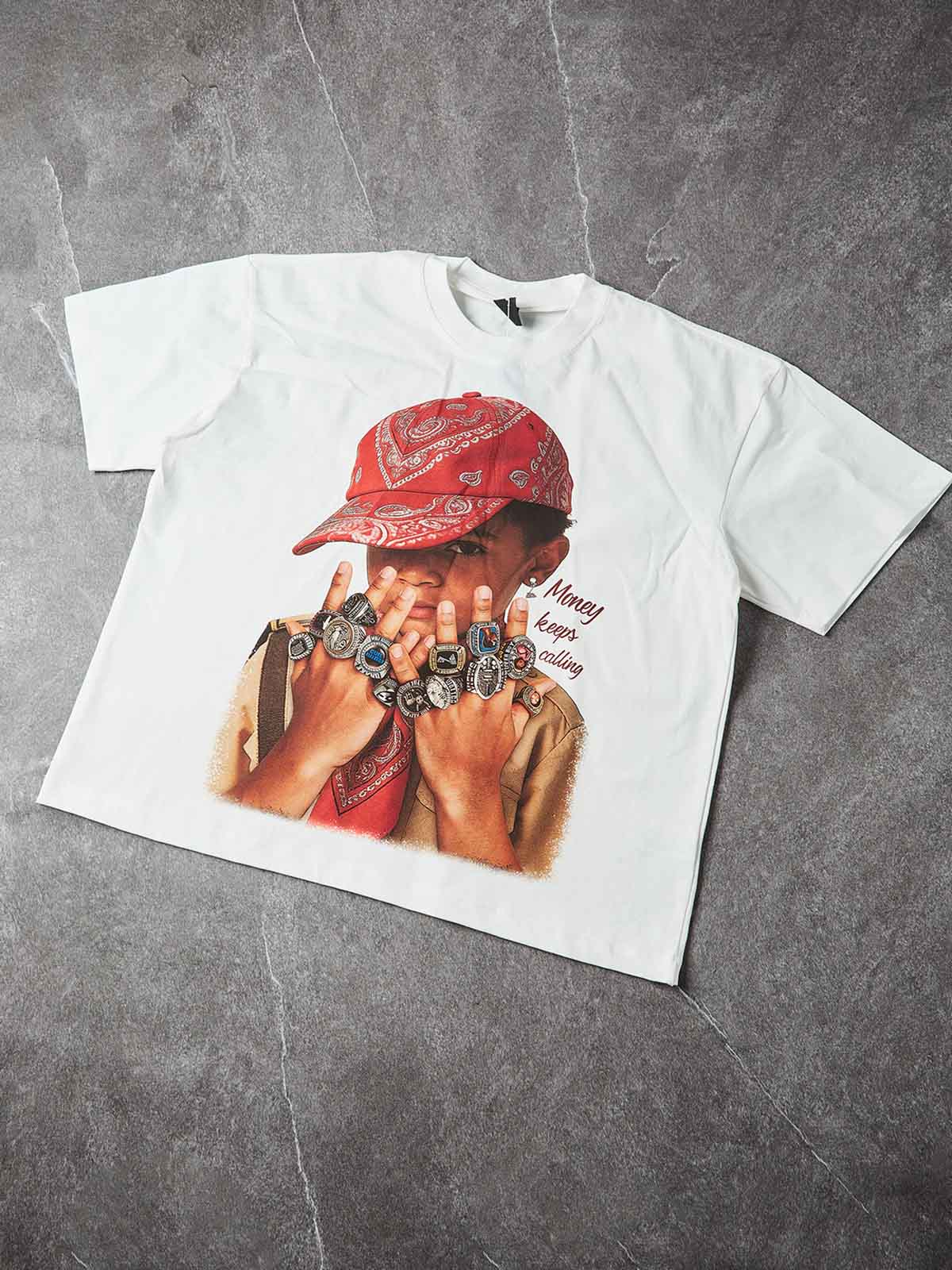 NOISSEY "Money Calling" Boy Scout Graphic Art Oversized T-Shirt - Image 6