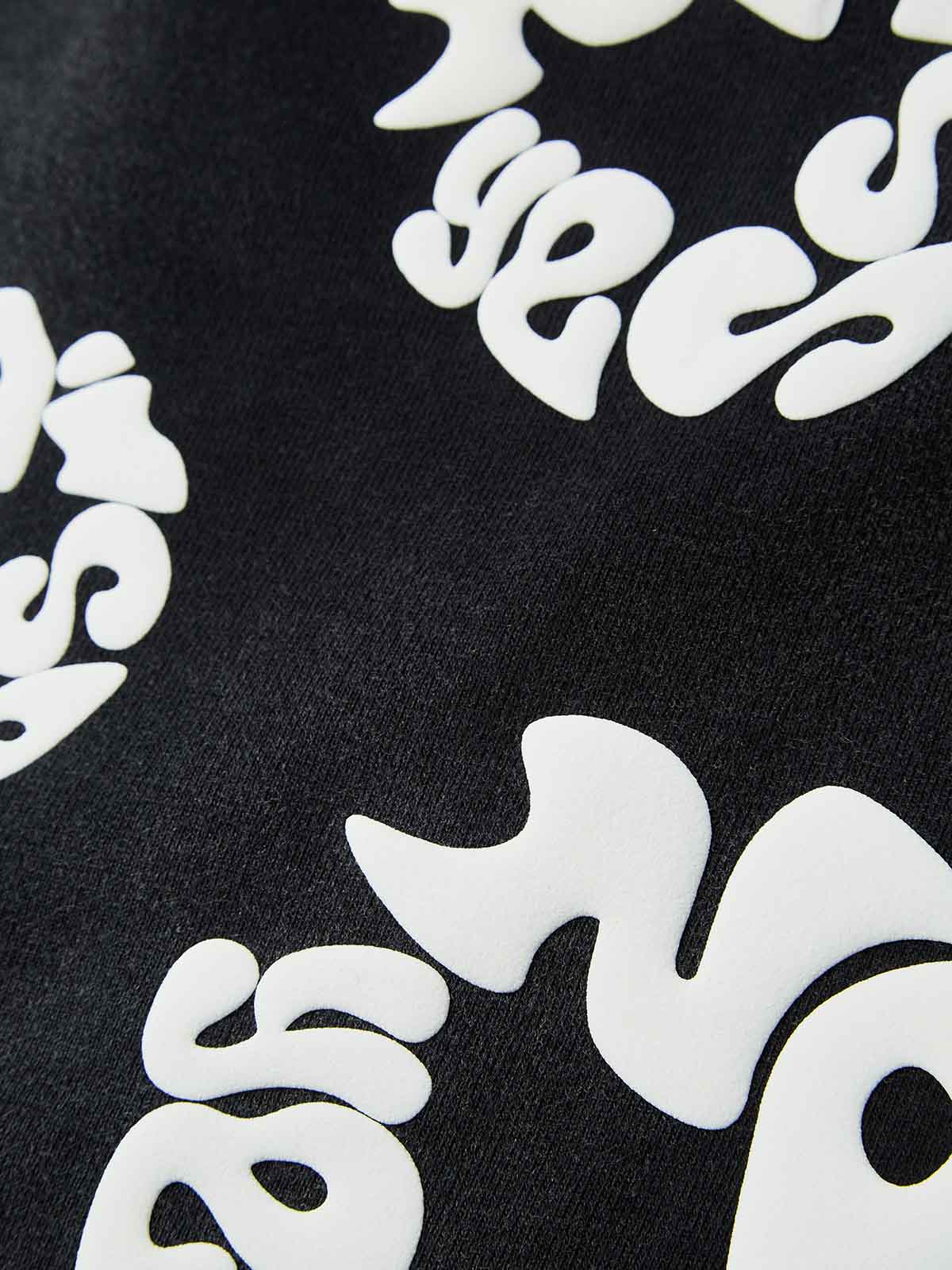 NOISSEY MONO-BLOOM ART PRINT VINTAGE DISTRESSED SWEAT SHORTS - Image 7