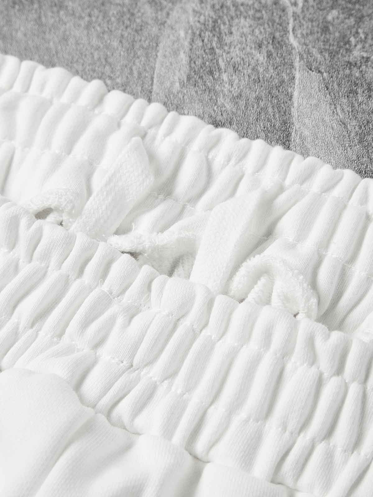 NOISSEY NIGHT-FLAME OPTICAL-DIAMOND GRADIENT WIDE-LEG SHORTS - Arctic White - Image 7