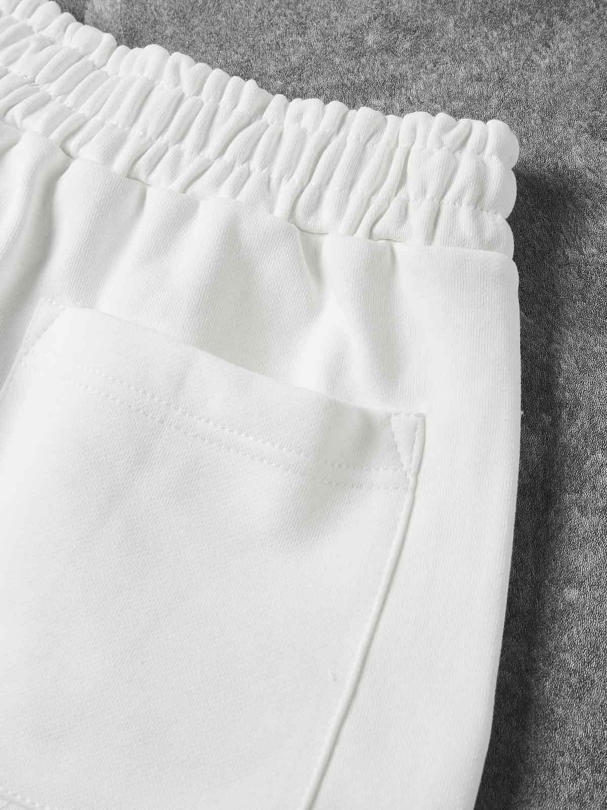 NOISSEY NIGHT-FLAME OPTICAL-DIAMOND GRADIENT WIDE-LEG SHORTS - Arctic White - Image 9