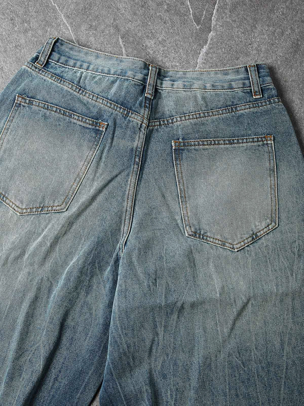 NOISSEY OCEAN WASHED RELAXED DENIM SHORTS (JEWELRY CHAIN INCLUDED) - Image 8