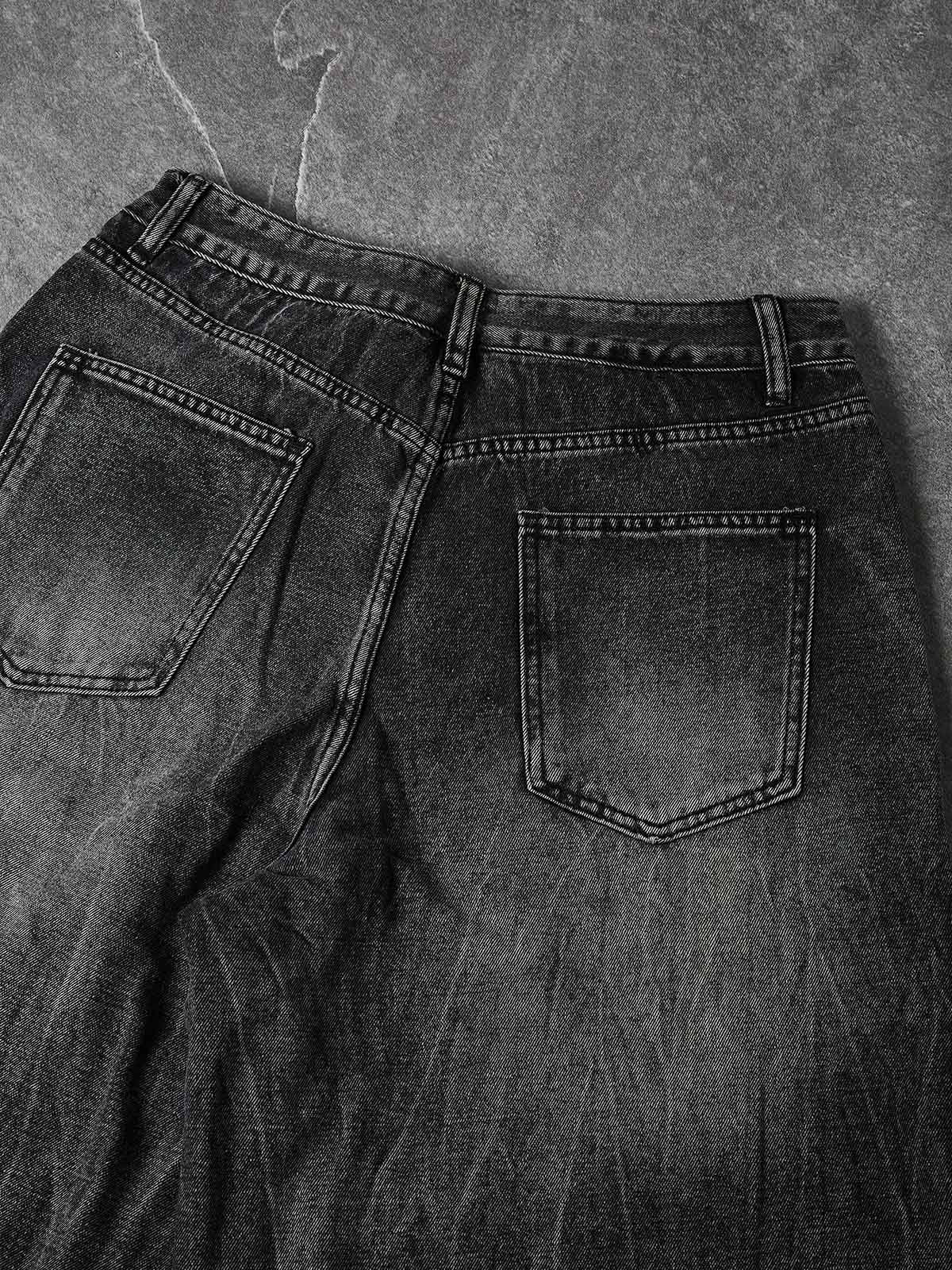 NOISSEY "PEACE & LOVE" Dove Anti-War Graphic Distressed Denim Shorts - Image 7