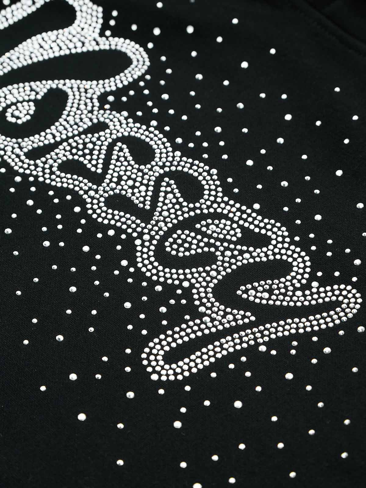 Noissey Rhinestone Logo Glitter Boxy Hoodie - Image 2