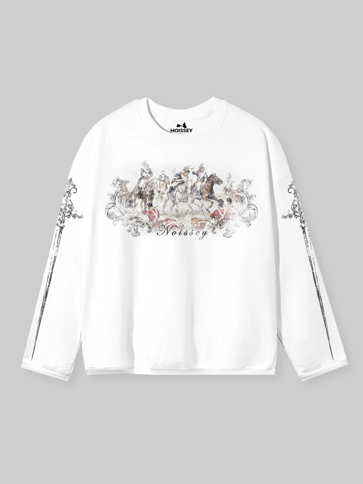 NOISSEY "ROYAL CAVALRY" VINTAGE WARRIOR CROPPED SWEATSHIRT