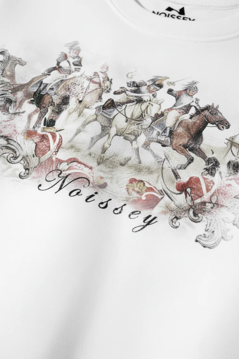 NOISSEY "ROYAL CAVALRY" VINTAGE WARRIOR CROPPED SWEATSHIRT - Image 4