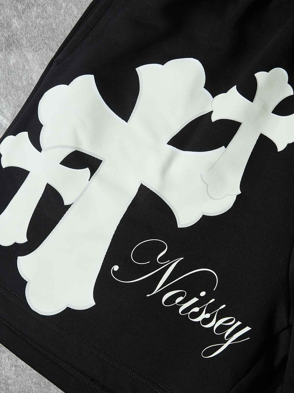 NOISSEY "SACRED INNOCENCE" TRIPLE-CROSS GRAPHIC SWEATPANTS - Image 3