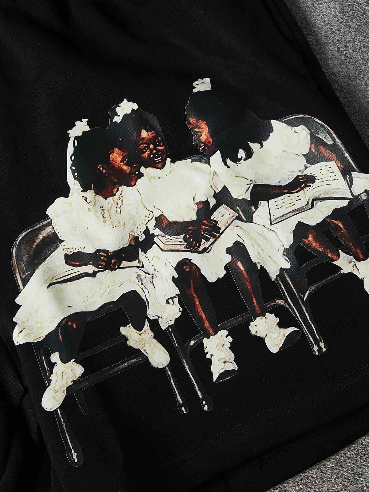 NOISSEY "SACRED INNOCENCE" TRIPLE-CROSS GRAPHIC SWEATPANTS - Image 4