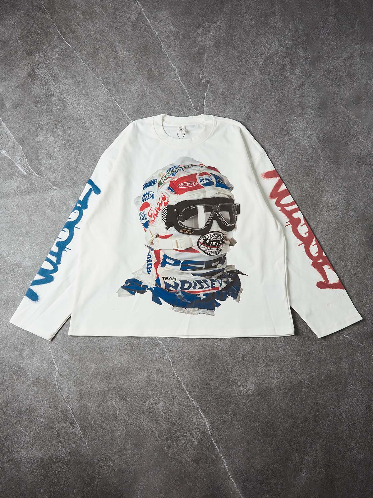 NOISSEY SPEED PHANTOM - RACING MASK GRAFFITI ART LONG SLEEVE TEE - Image 3