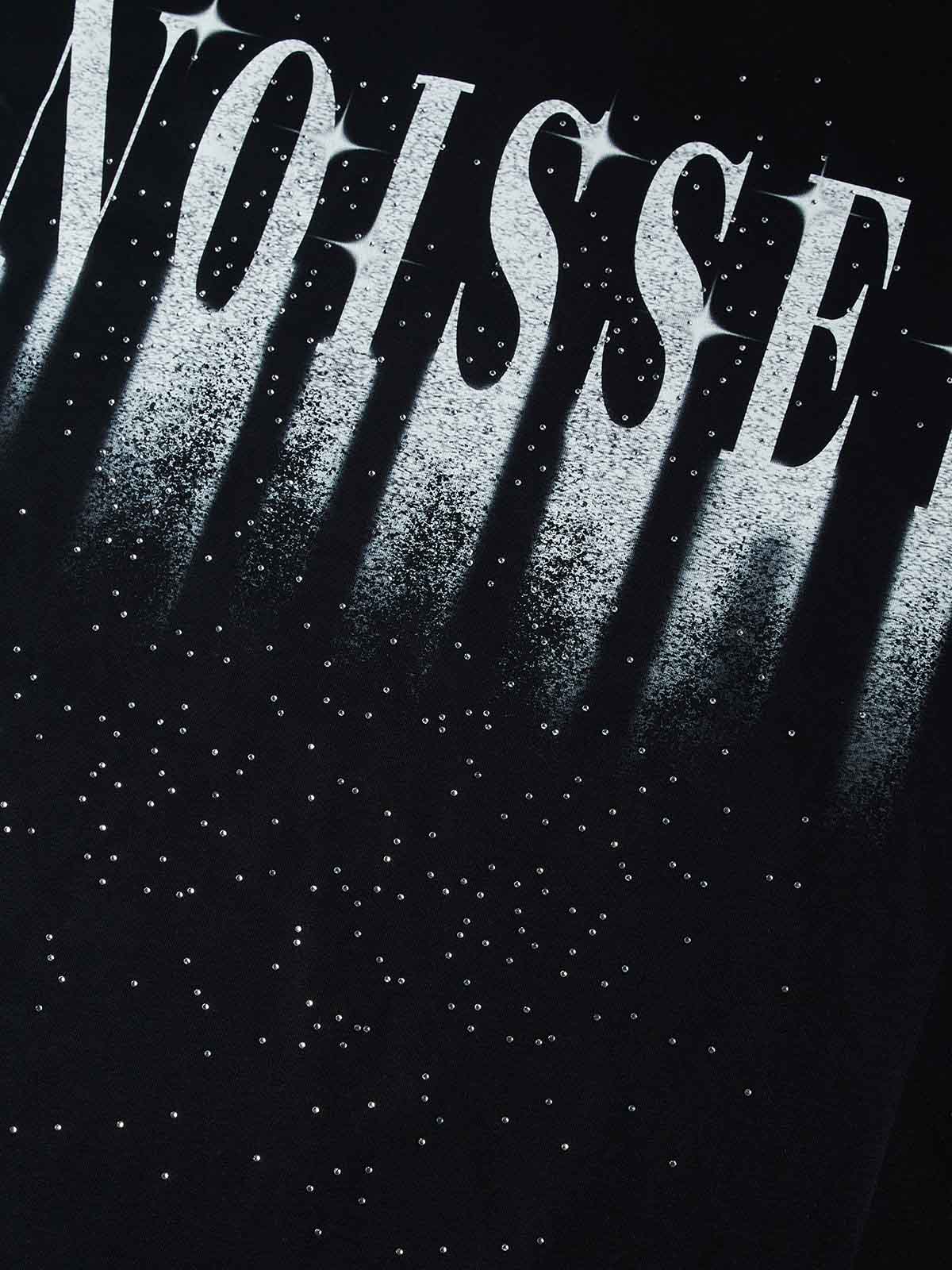 NOISSEY "Starfall" Branded Logo Sand-Fall Graphic Rhinestone Heavyweight T-Shirt - Image 3