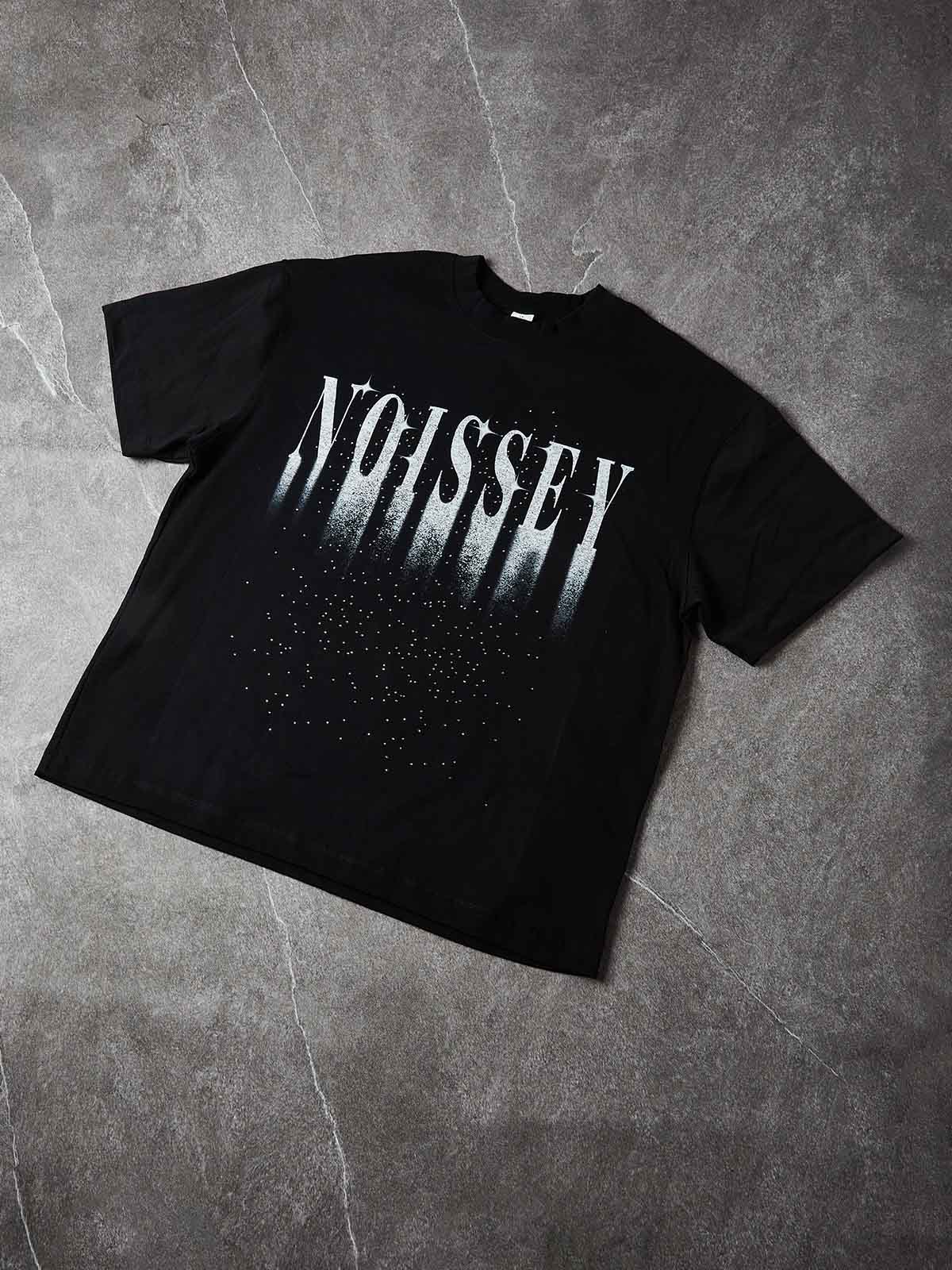 NOISSEY "Starfall" Branded Logo Sand-Fall Graphic Rhinestone Heavyweight T-Shirt - Image 6
