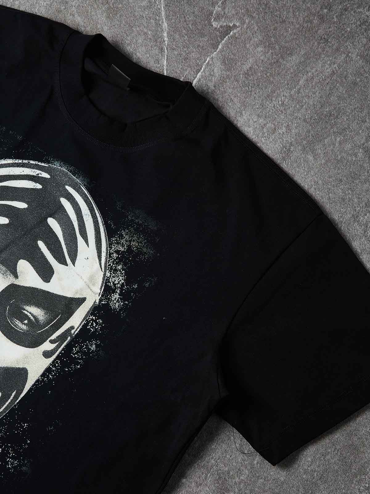 NOISSEY "The Masked Soul" Luchador Mask & Grillz Graphic Distressed T-Shirt - Image 7