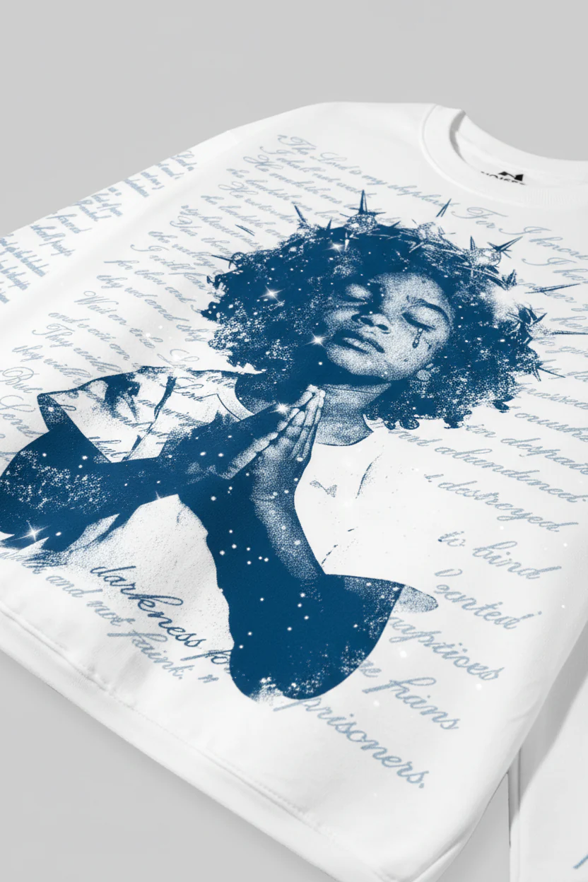 NOISSEY "THORNY COVENANT" BIBLICAL SCRIPTURE LONG-SLEEVE SWEATSHIRT - Image 6