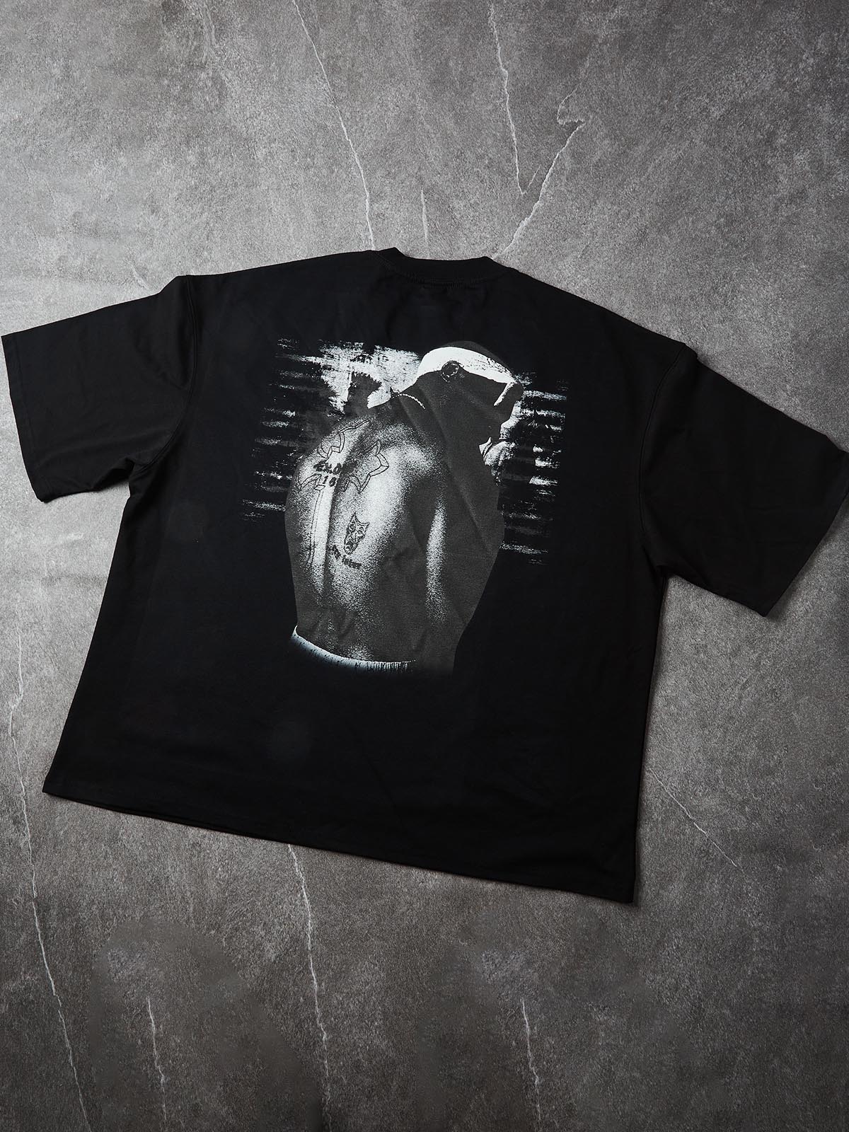 NOISSEY "TRIBUTE TO PAC" DOUBLE-SIDED ART GRAPHIC T-SHIRT - Image 7