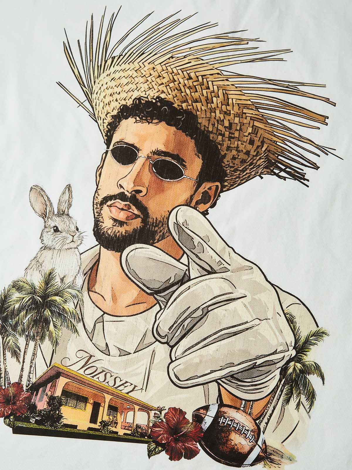 NOISSEY TROPICAL CHARACTER ART PRINT OVERSIZED T-SHIRT - Image 4