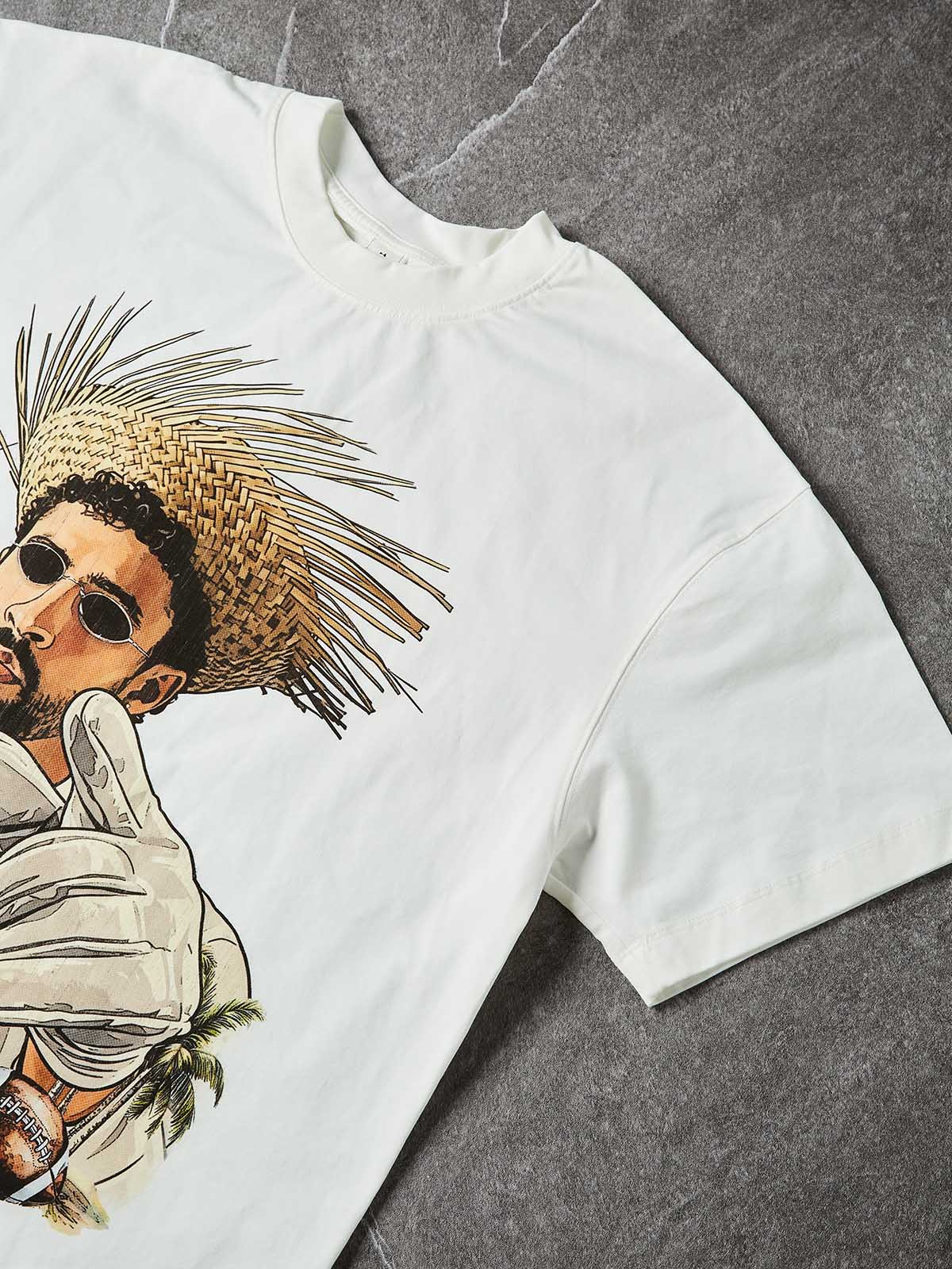 NOISSEY TROPICAL CHARACTER ART PRINT OVERSIZED T-SHIRT - Image 6