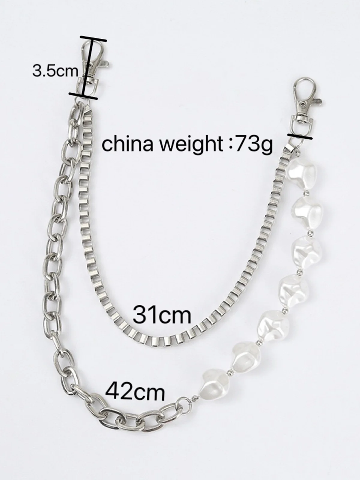 NOISSEY URBAN HYBRID - DOUBLE-LAYERED PEARL & METAL WAIST CHAIN - Image 8