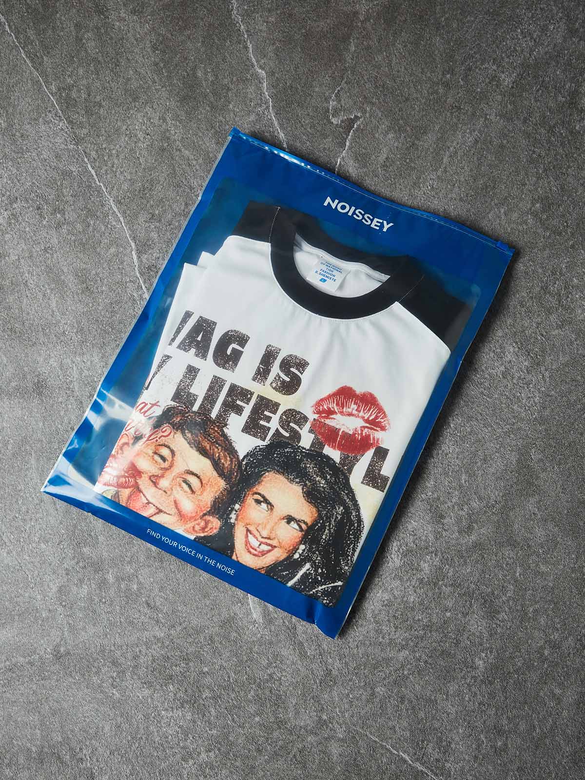 NOISSEY VINTAGE CARTOON STYLE "SWAG IS MY LIFESTYLE" DIY BADGE GRAPHIC T-SHIRT - Image 6