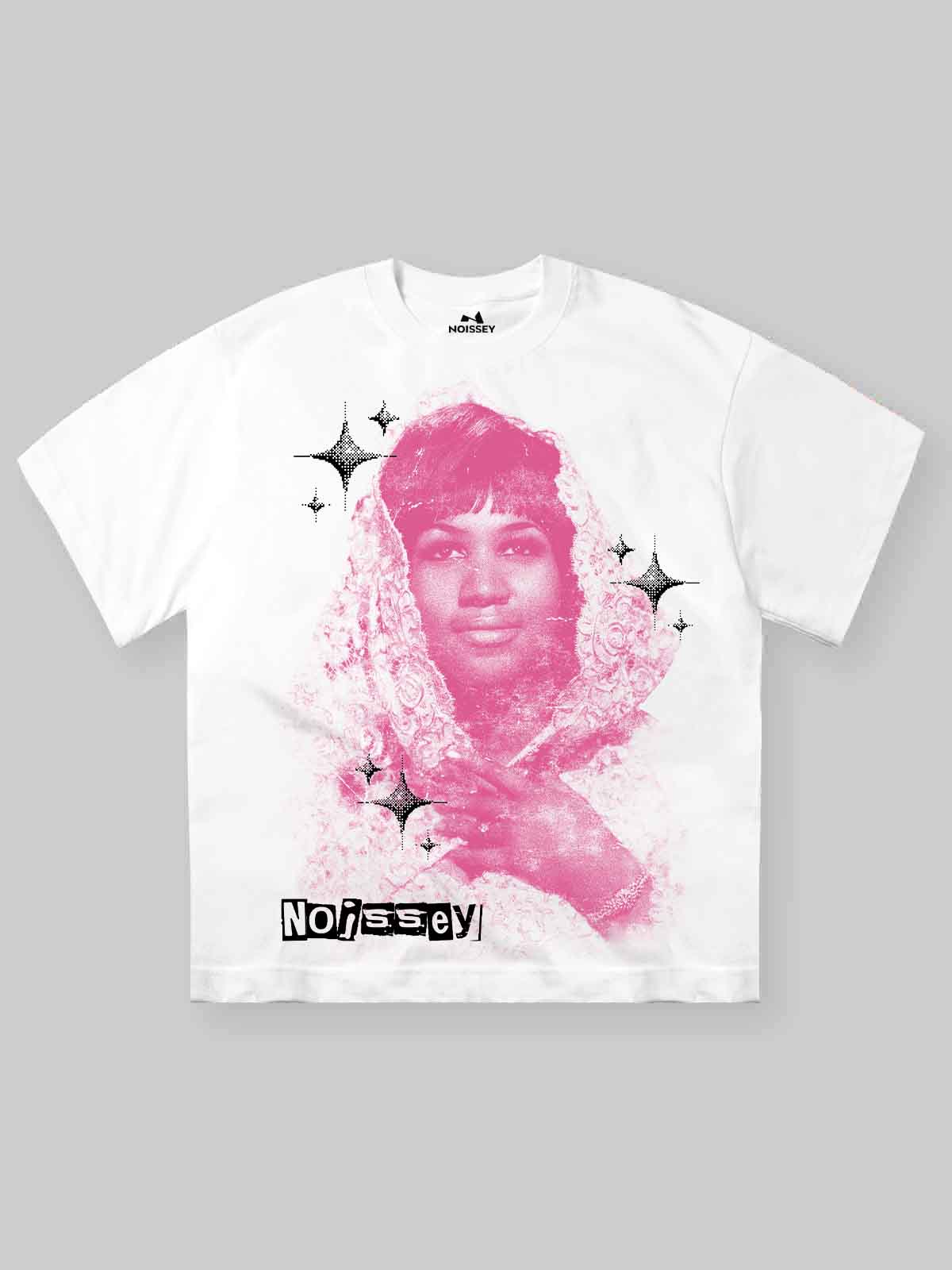 NOISSEY "VINTAGE GLOW" PINK-TONE LEGEND PORTRAIT GRAPHIC TEE