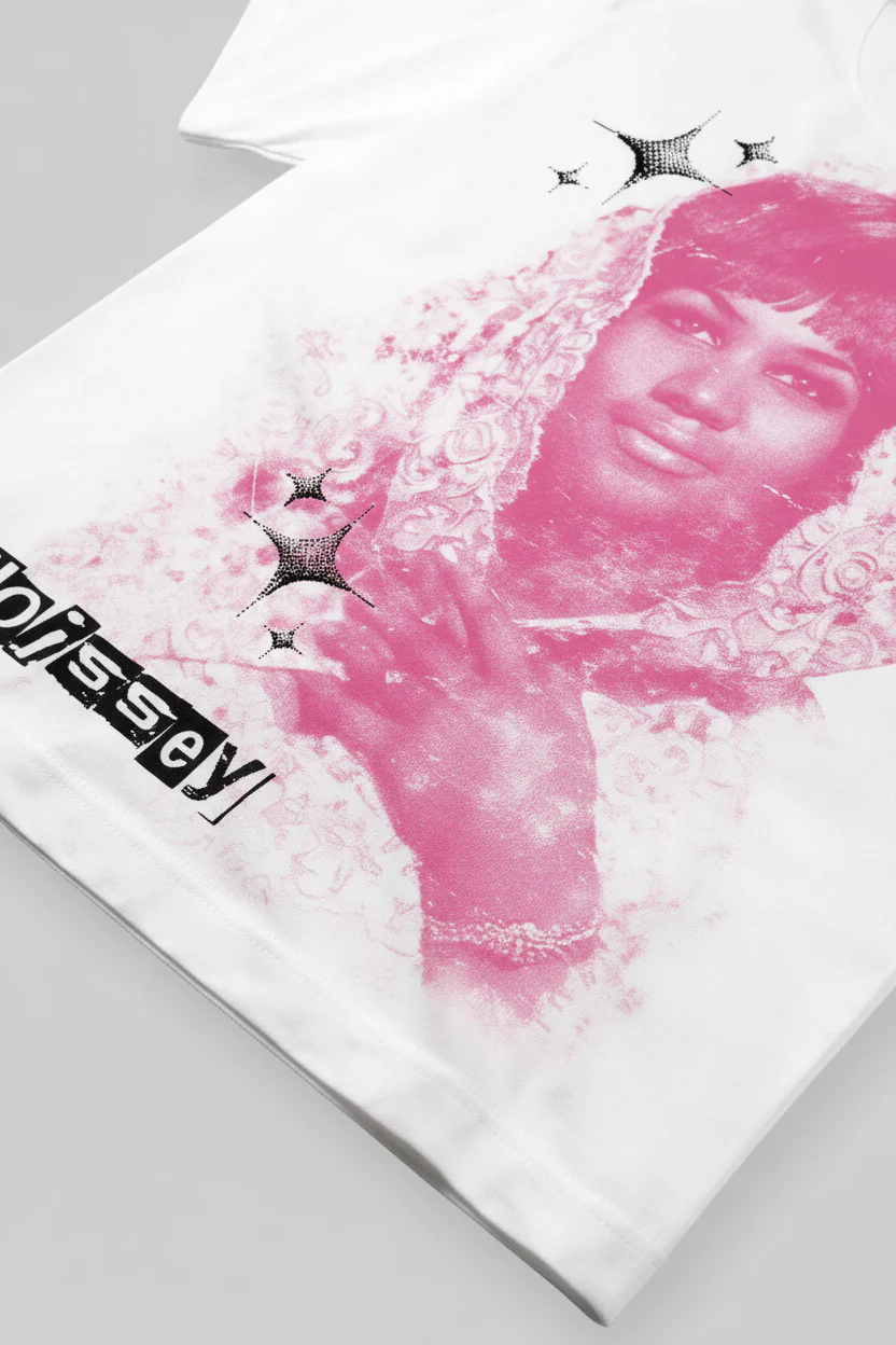 NOISSEY "VINTAGE GLOW" PINK-TONE LEGEND PORTRAIT GRAPHIC TEE - Image 5