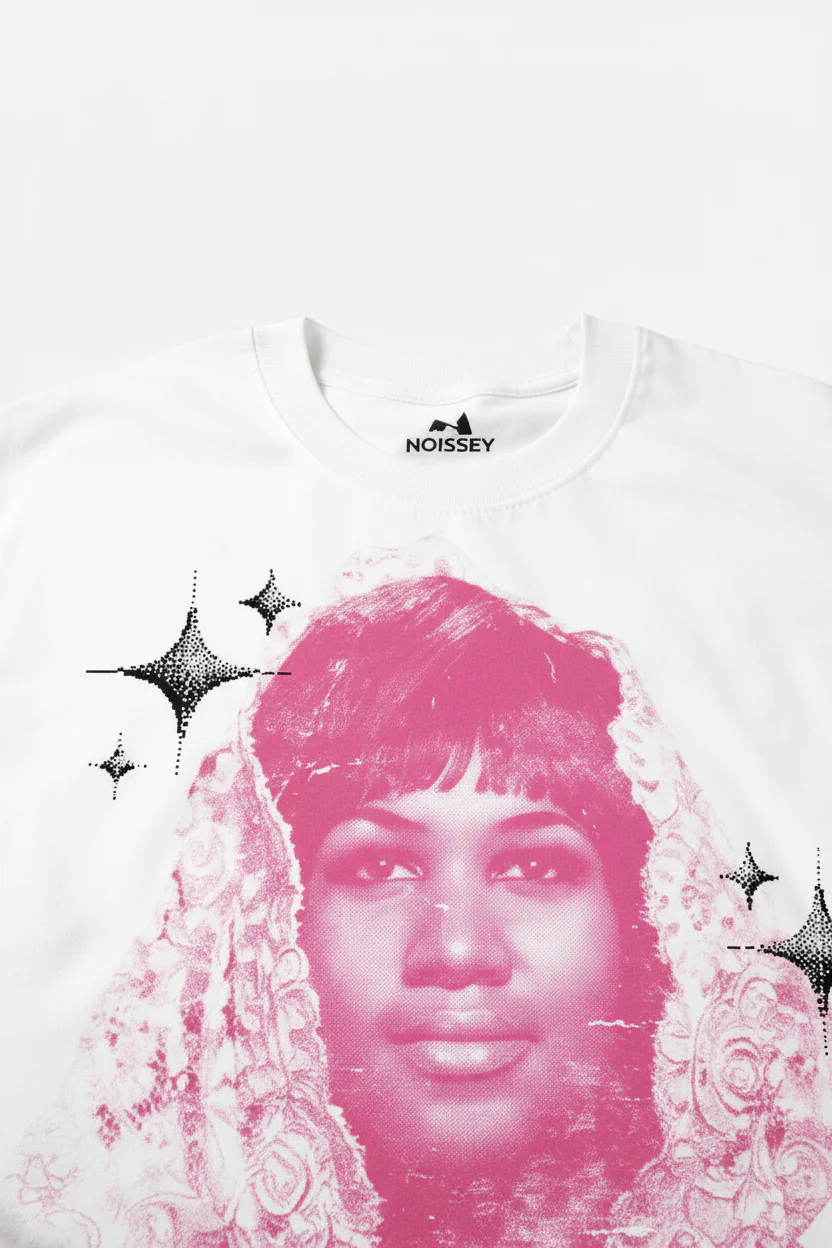NOISSEY "VINTAGE GLOW" PINK-TONE LEGEND PORTRAIT GRAPHIC TEE - Image 7