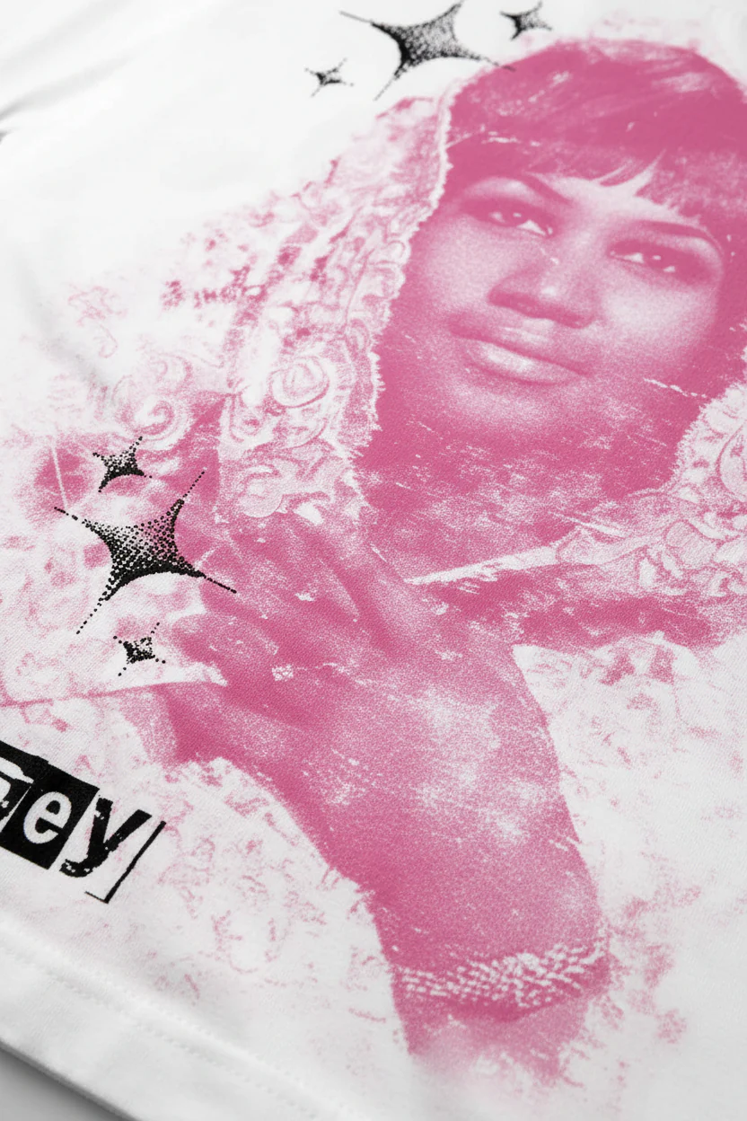 NOISSEY "VINTAGE GLOW" PINK-TONE LEGEND PORTRAIT GRAPHIC TEE - Image 9