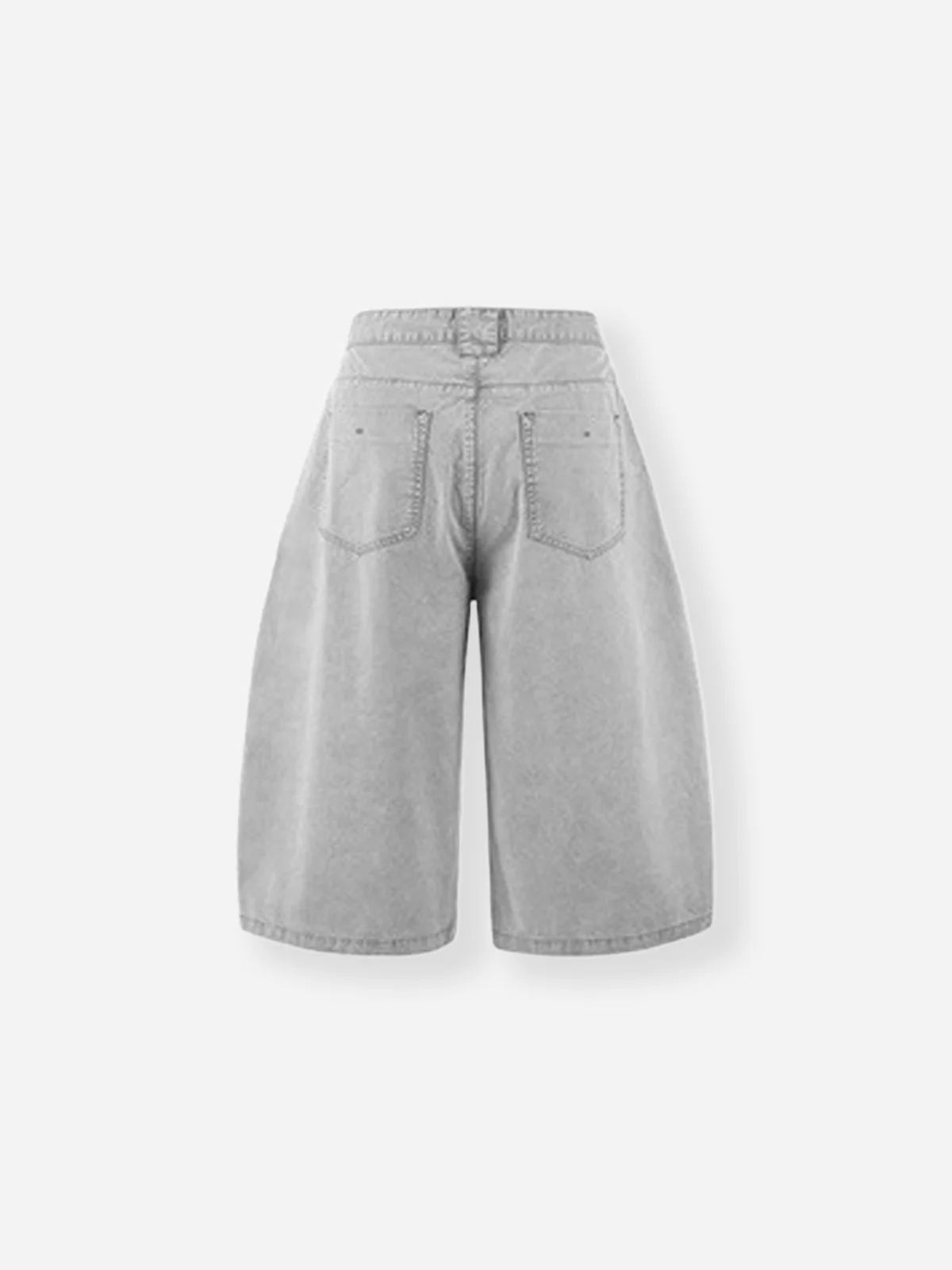 NOISSEY VINTAGE WASHED CROPPED CURVED PANTS - 3D CUT DENIM - Image 4
