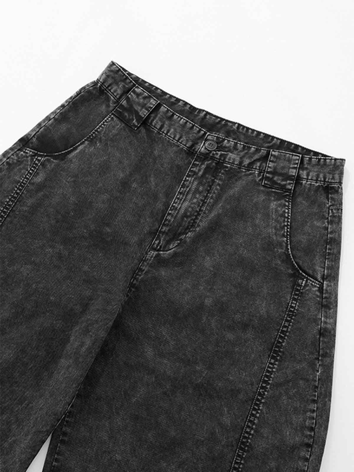 NOISSEY VINTAGE WASHED CROPPED CURVED PANTS - 3D CUT DENIM - Image 5