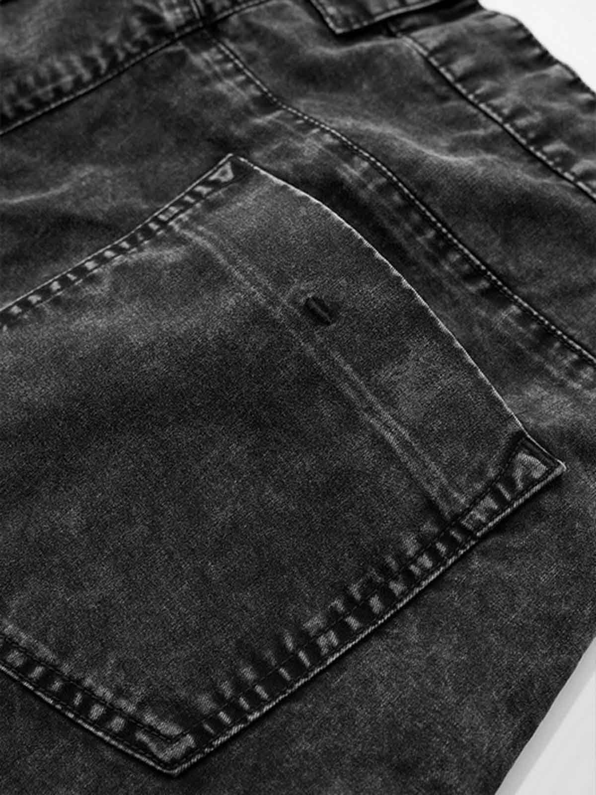 NOISSEY VINTAGE WASHED CROPPED CURVED PANTS - 3D CUT DENIM - Image 6