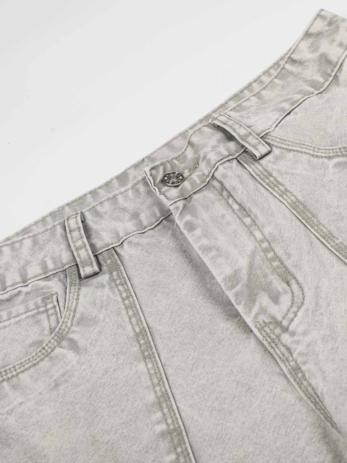 NOISSEY VINTAGE WASHED DOUBLE-POCKET WIDE-LEG BAGGY JEANS - Image 7