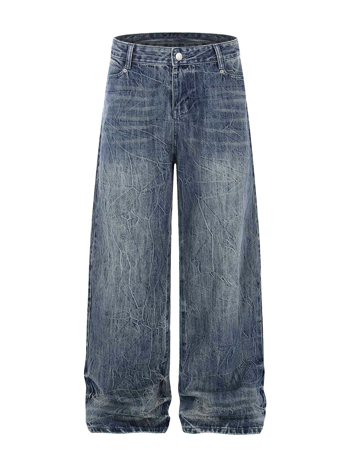 NOISSEY VINTAGE WASHED RELAXED FIT WIDE-LEG BAGGY JEANS