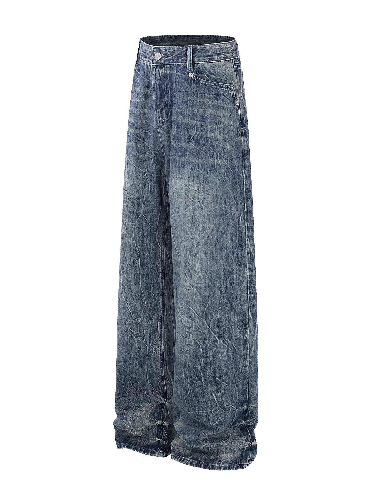 NOISSEY VINTAGE WASHED RELAXED FIT WIDE-LEG BAGGY JEANS - Image 2