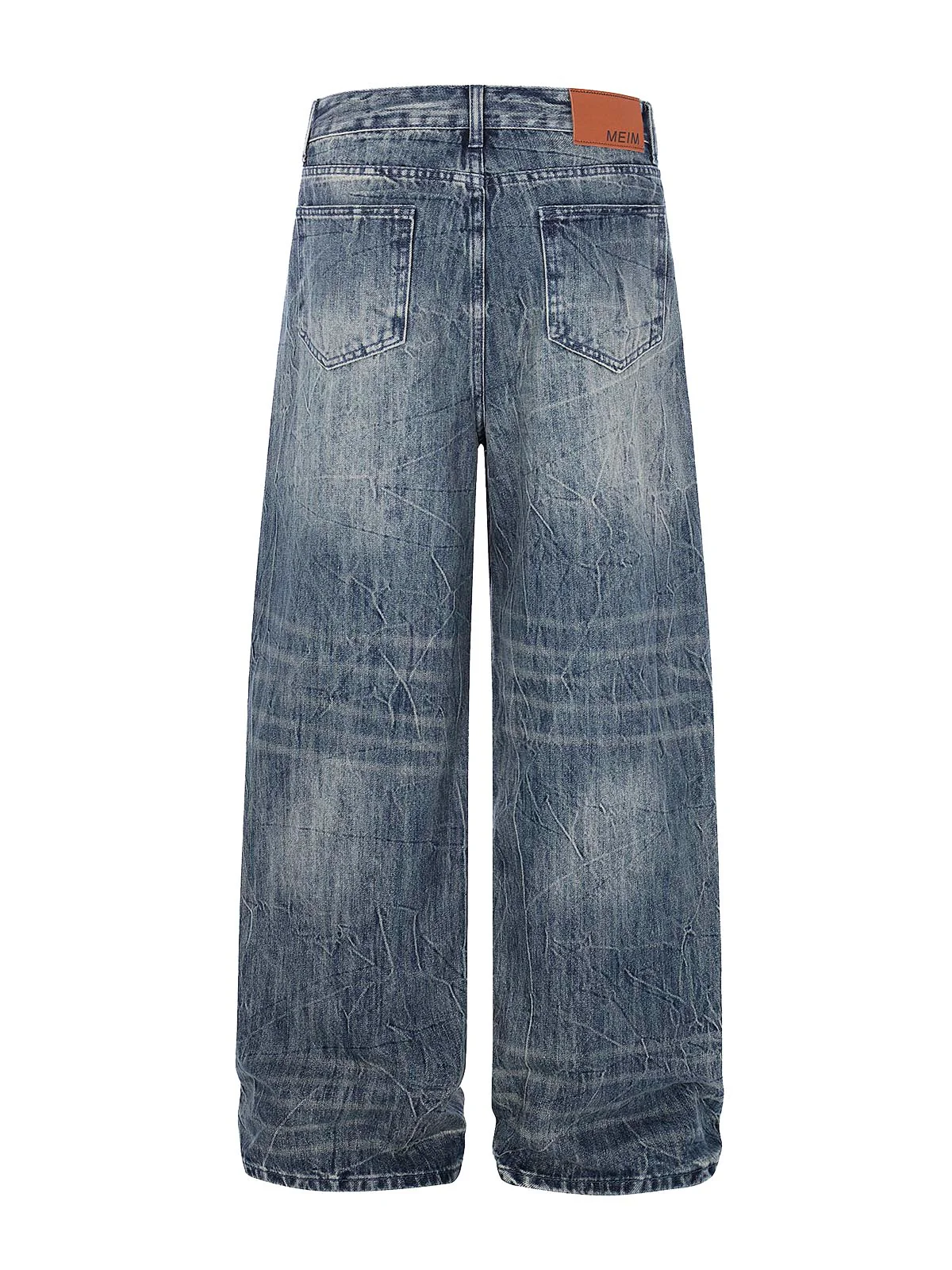 NOISSEY VINTAGE WASHED RELAXED FIT WIDE-LEG BAGGY JEANS - Image 3