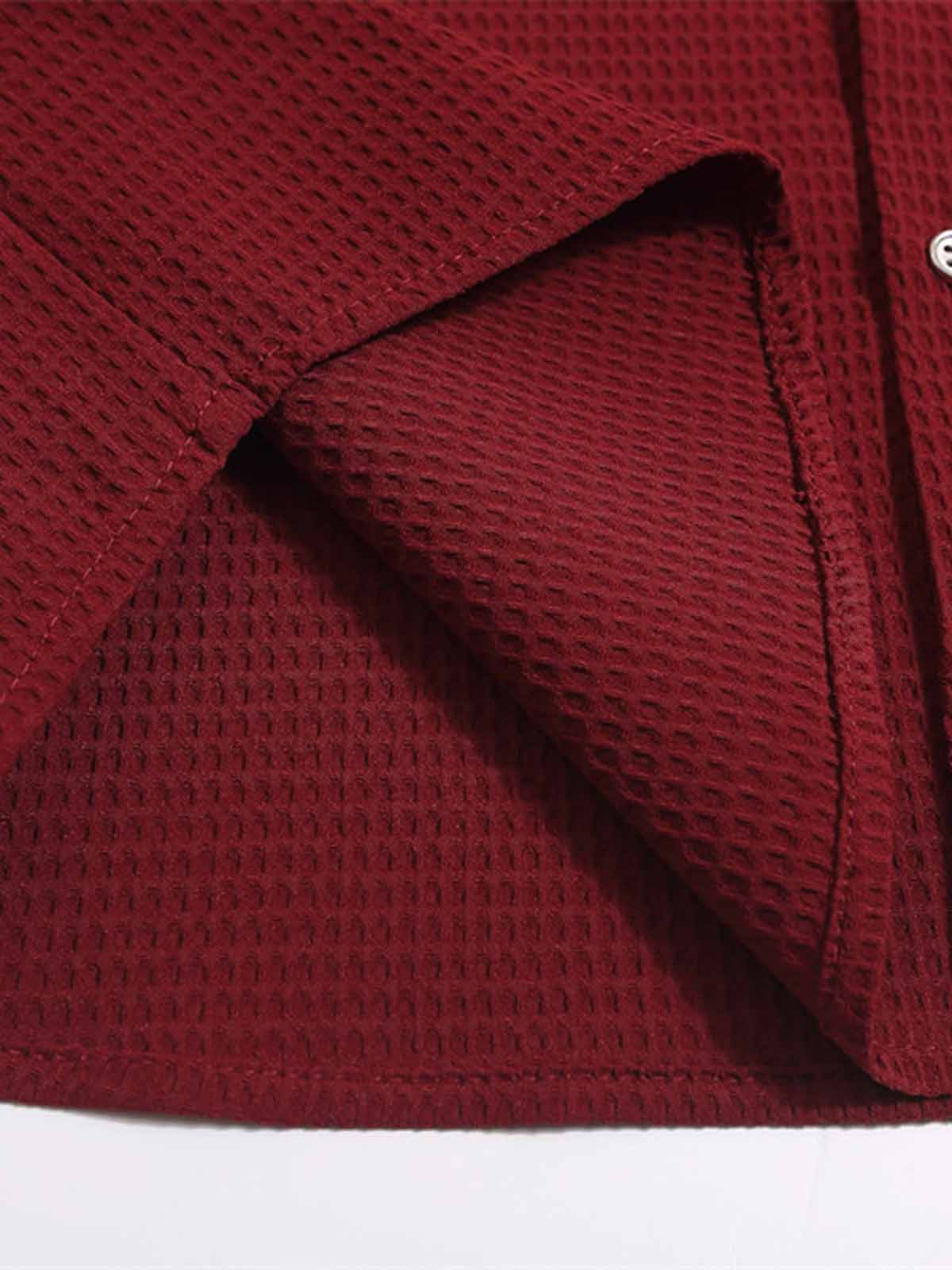NOISSEY WAFFLE KNIT SHORT SLEEVE SHIRT WITH METALLIC BUCKLES - Image 8