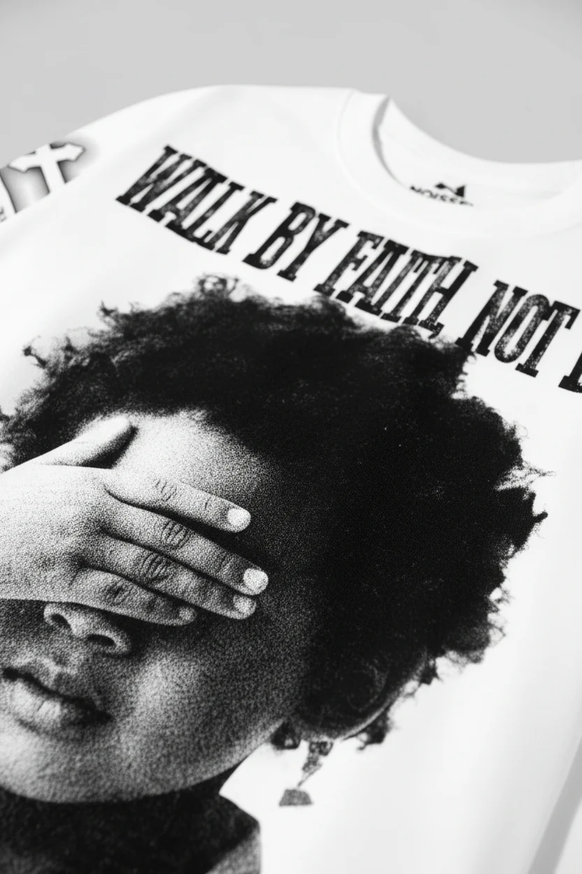 NOISSEY "WALK BY FAITH" CHILD PORTRAIT GRAPHIC LONG SLEEVE SHIRT - Image 5