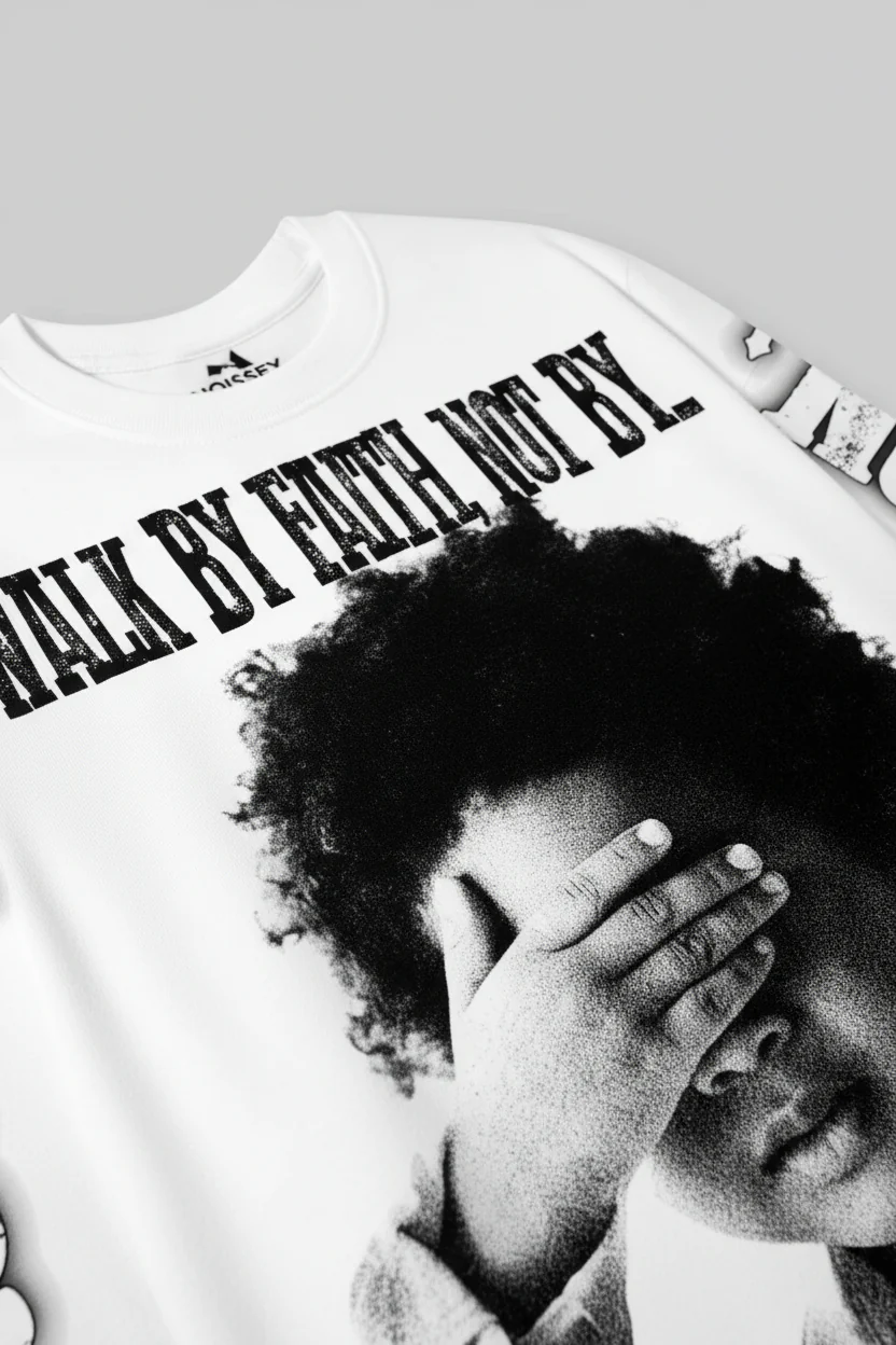 NOISSEY "WALK BY FAITH" CHILD PORTRAIT GRAPHIC LONG SLEEVE SHIRT - Image 9