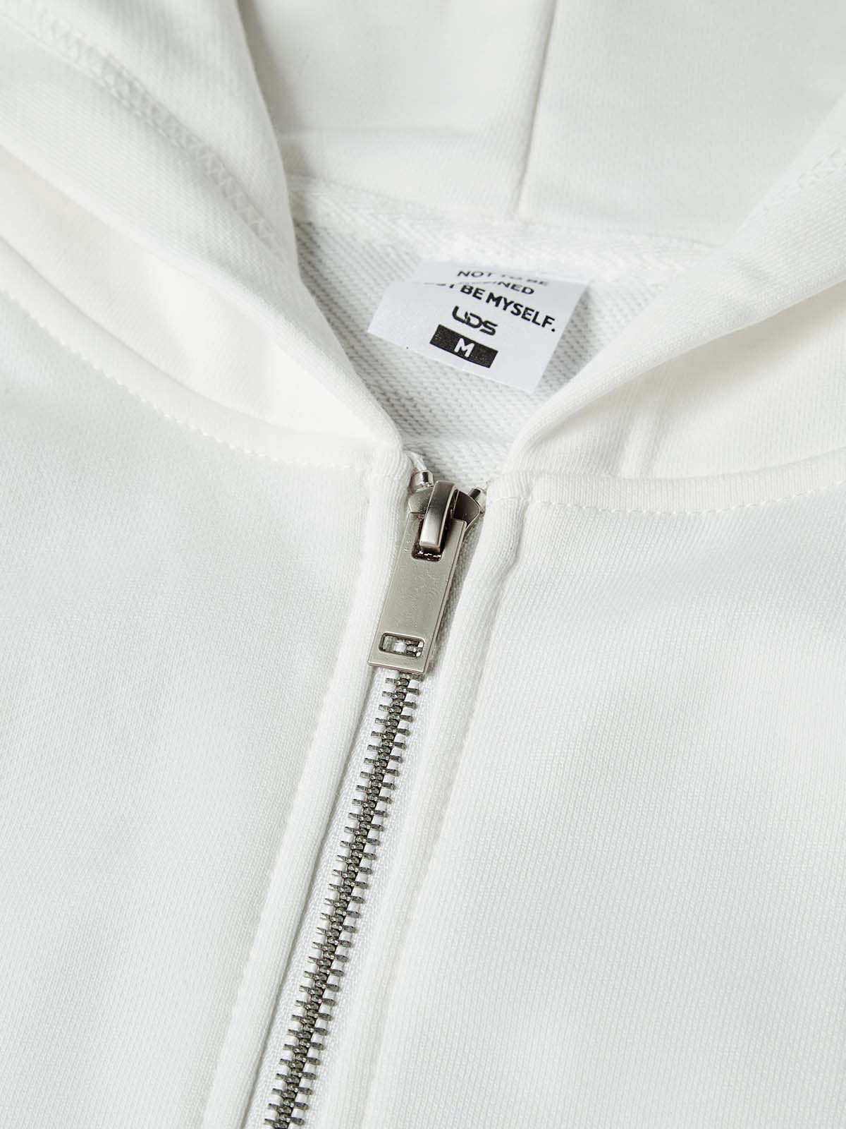 NOISSEY "Win The Day" Racing Culture Figure Graphic Zip-Up Hoodie - Racing White - Image 3