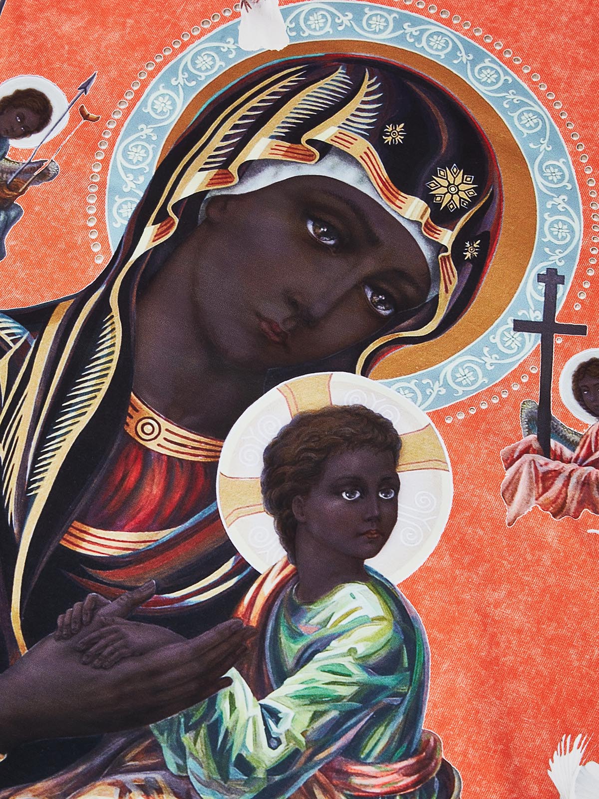 OBSTACLES & DANGERS© Black Madonna and Child Color Four-color T-shirt - Image 9