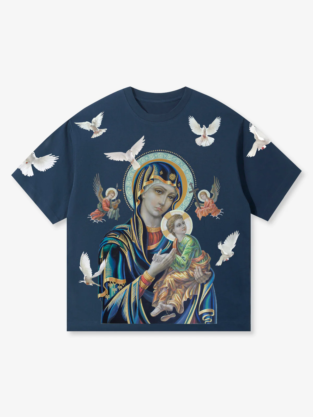 OBSTACLES & DANGERS© Black Madonna and Child T-shirt - Image 10