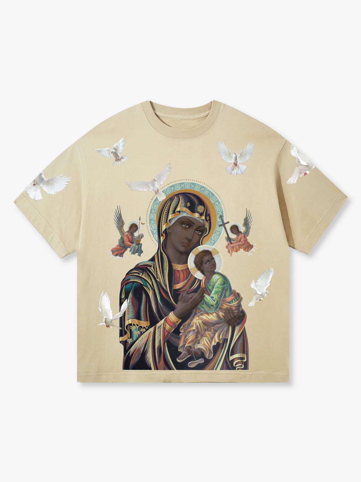 OBSTACLES & DANGERS© Black Madonna and Child T-shirt - Image 13
