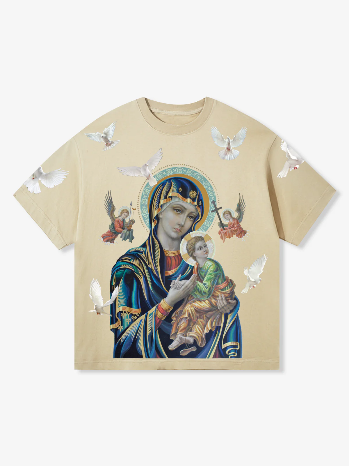 OBSTACLES & DANGERS© Black Madonna and Child T-shirt - Image 14
