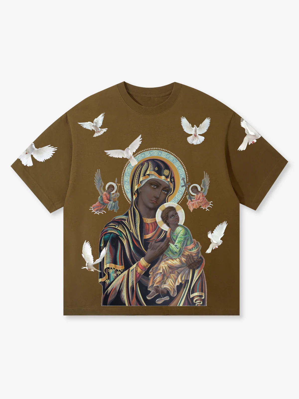 OBSTACLES & DANGERS© Black Madonna and Child T-shirt - Image 17