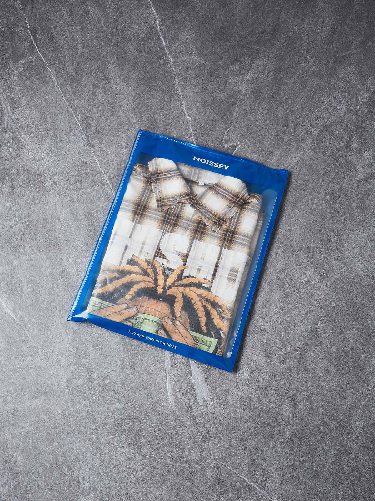"OH SHIT" MONEY PORTRAIT SHIRT – ARCHIVAL CHECKERED OVERSIZED BUTTON-UP - Image 5