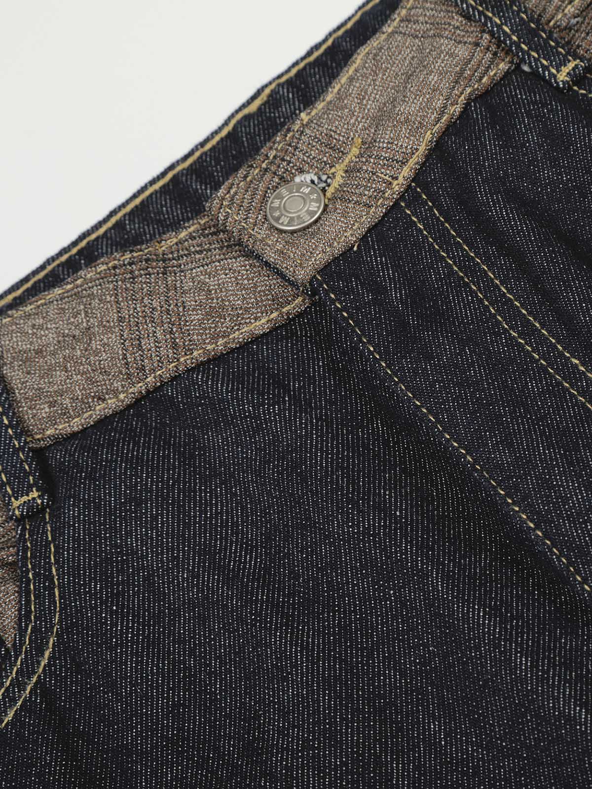 Patchwork Design Vintage Jeans - Image 5