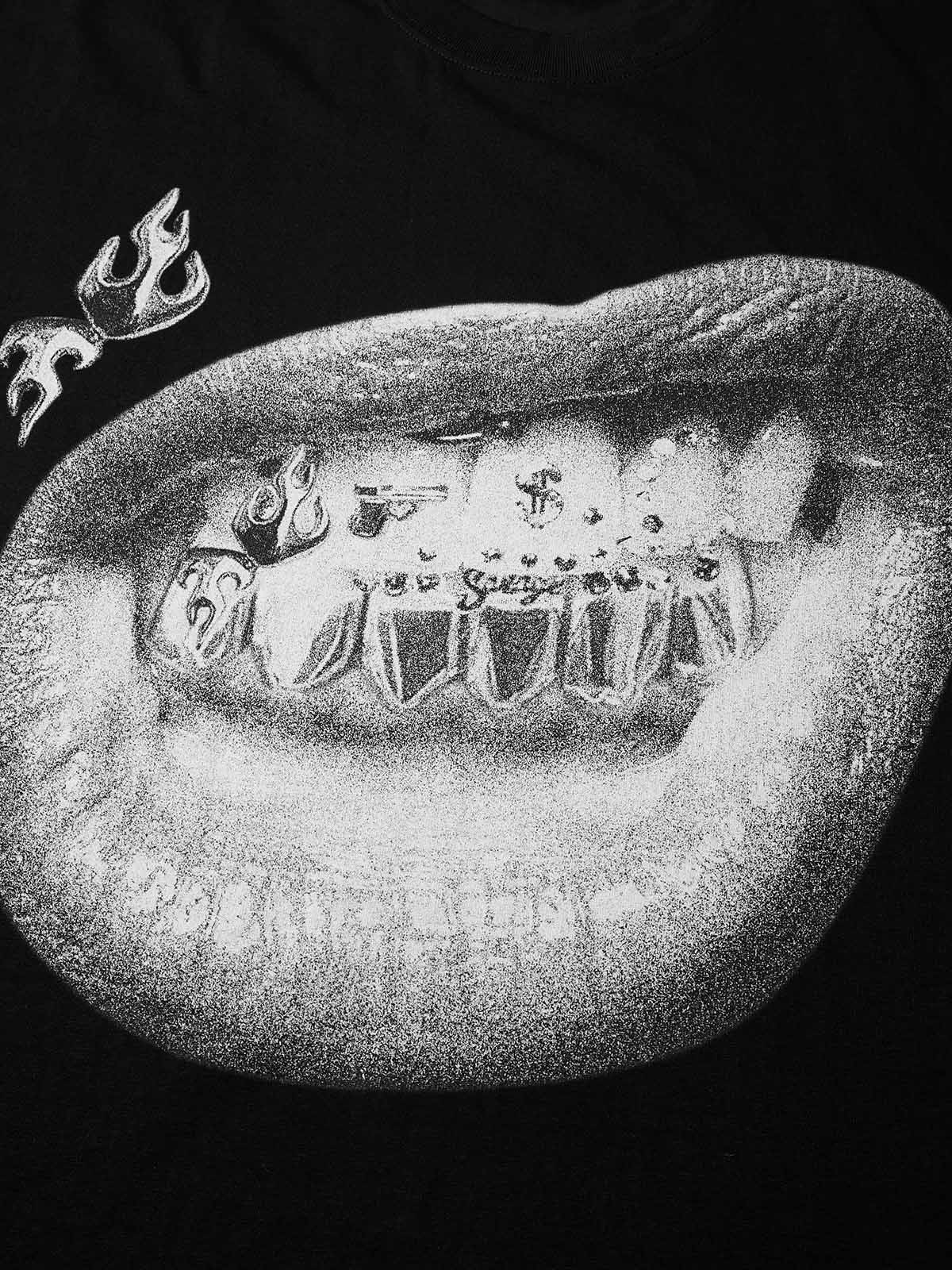 NOISSEY "Gun & Dice" Grillz Cooling Boxy Tee - Black - Image 3