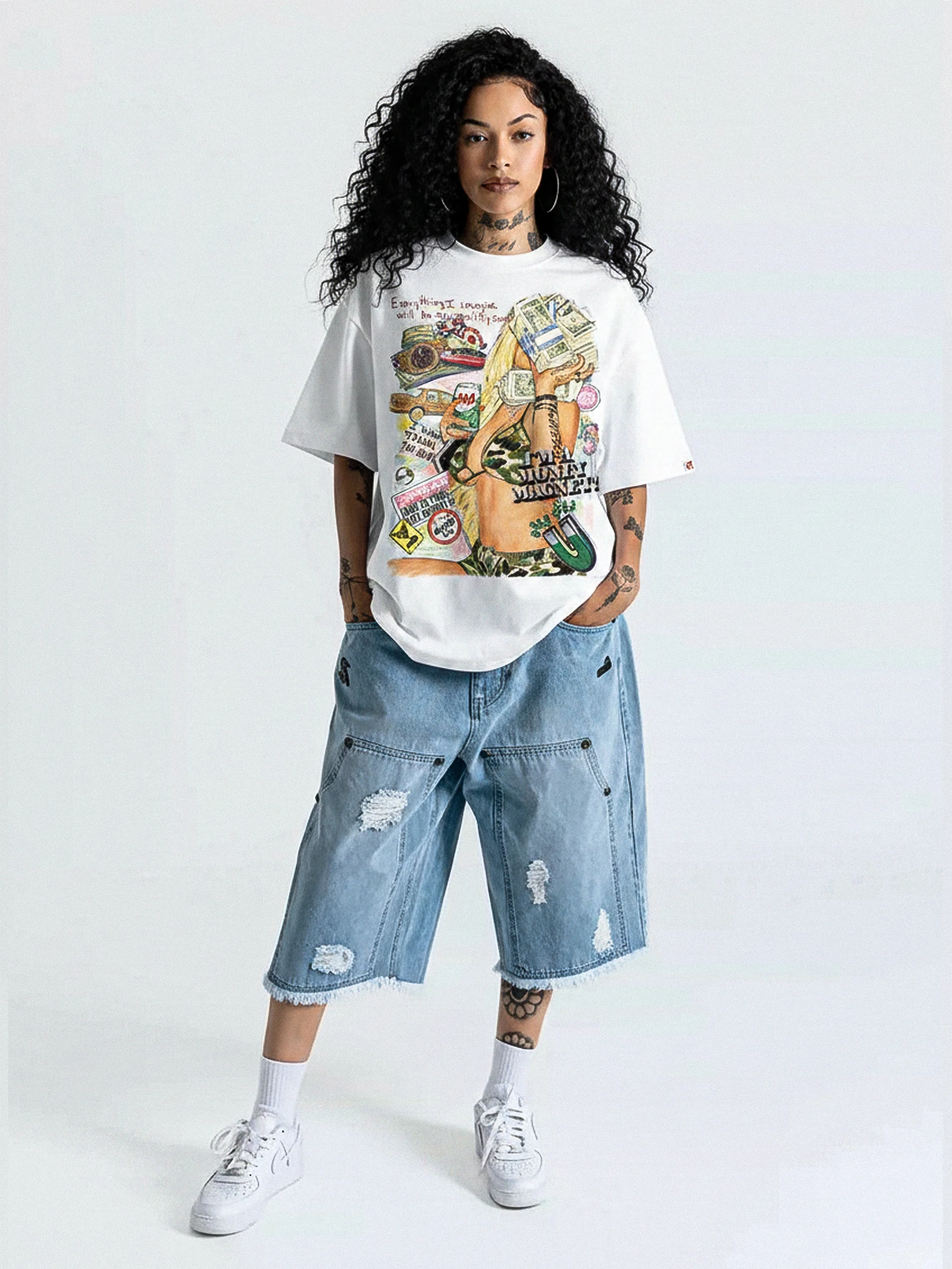 Noissey "Money Magnet" Graphic Tee – Y2K Streetwear Graffiti Art T-Shirt - Image 6