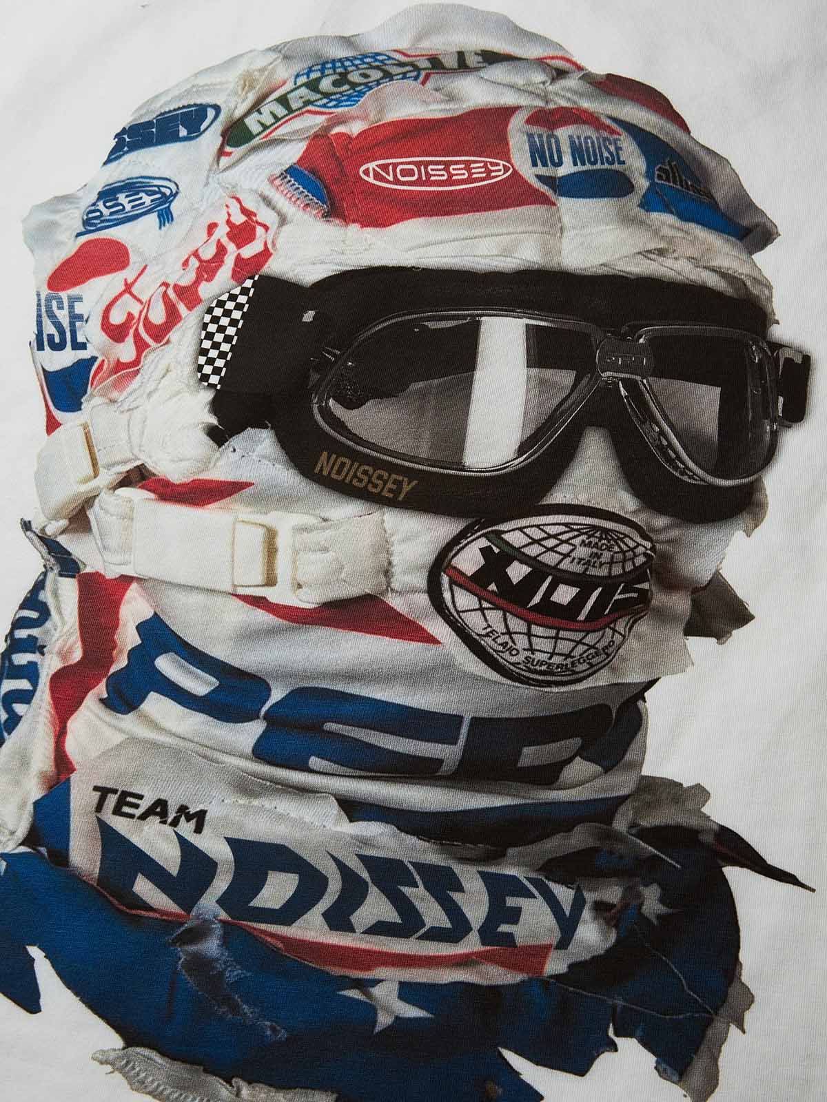 Racing-Inspired Tech Headgear Printed Boxy Oversized T-shirt - Image 7